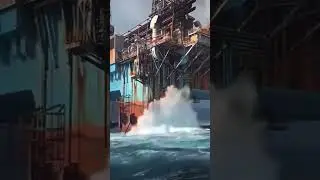 North Sea Adventures: Oil Rigs in Rough Waters #offshore #viral #dangerous #waves #risk #trending
