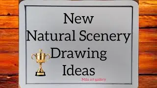 Easy Landscape drawing for beginners| Learn house and nature simple painting| Nature scenery drawing
