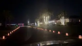 2025 Christmas Eve Luminaries at Jacaranda West Country Club Village, Venice, Florida USA
