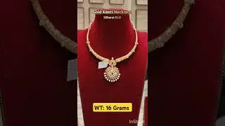 Beautiful gold Kanti necklace designs 22karat hallmarked. Lightweight gold Kanti necklace