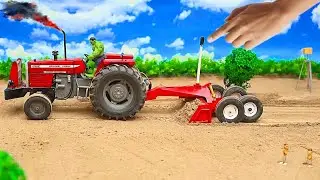 DIY Mini Tractor Project | Land Preparation Using Farming Implements @Ministar786Diy 