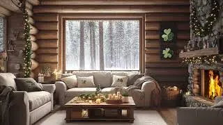 Winter Snowfall And Fireplace Ambience Offer Warmth Stillness And Emotional Comfort