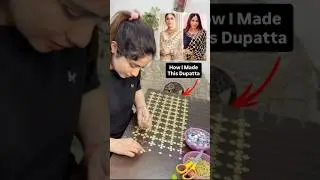 How I made This VIRAL Mirror Sheesh Dupatta 💖 #shorts