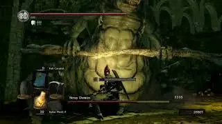 Dark Souls Remastered - Lifehunt Scythe+5 VS Stray Demon (No Damage)