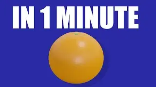 How to create an Orange in Blender in 1 Minute Tutorial