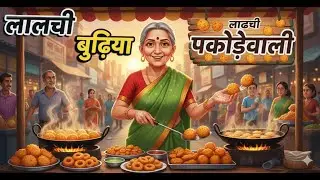 लालची बुढ़िया पकोड़ेवाली 😱 | Greedy Old Pakoda Seller | Hindi Moral Cartoon Story