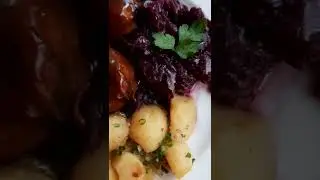 Traditional German Dish | Pork Tenderloin, Red Cabbage and Fried Potatoes | Simply LV
