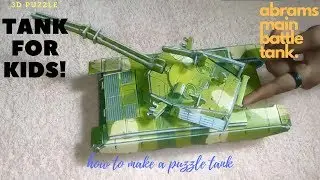 3D Puzzle Tank For Kids- Puzzle Toy Video||How To Make Military Puzzle Tank|| Jigsaw Puzzles||