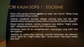 NGAJI FILSAFAT: KAUM SOFIS - EGOSIME (3)
