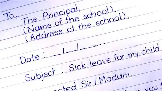 Sick Leave Application To The Principal From Parents / By Parent | Leave Application
