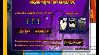 Naruto Arena Team Generator