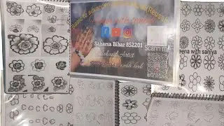 Day 4 Flower Mehndi Practice , mehndi kit , mehndi book , mehndi henna  Free Mehndi class