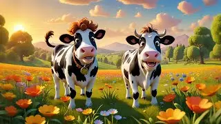 Four Spotted Cows Moo in the Field + More Nursery Rhymes & Kids Songs