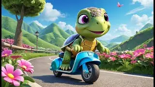 Twinkle Turtle's Magic Scooter | Fun Turtle Song for Kids | Scooter Adventure Rhyme