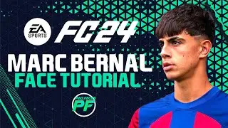 EA FC 24 MARC BERNAL FACE + STATS Face Creation - CAREER MODE - LOOKALIKE BARCELONA FC LA MASIA