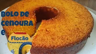 Bolo de cenoura com Flocão de milho: fácil e delicioso | não vai farinha de trigo 