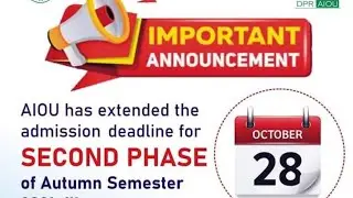 Aiou Admissions Date Extend Autumn 2021