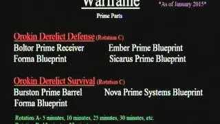 Warframe- Prime parts in Orokin Derelict