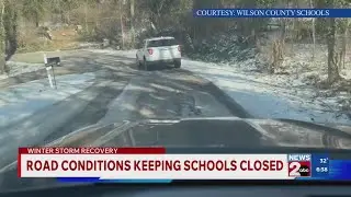 Road conditions keeping Middle TN schools closed