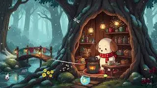 Snow Day Snuggles with Fluffy 🐾 Gentle Lofi Music 🌙 to Relax, Sleep & Focus