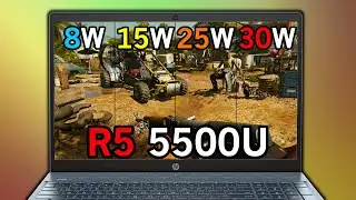Повышаем TDP R5 5500U! | Утилита настройки AMD APU V3.0 | AMD Ryzen R5 5500U | 8 Вт против 15 Вт ...