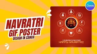 Navratri Wishes Poster Design in Canva | Canva for Beginners
