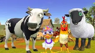 El pollito y el Tractor de la Granja del Toro y del Pollito la granja de la vaca