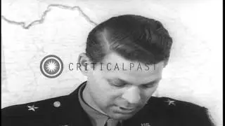 USAAF Brigadier General Lauris Norstad gives a report on the workings of the 20th...HD Stock Footage