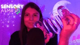 ASMR chuchoté 🦄 Trigger sensoriel licorne – liquide violet & paillettes relaxantes