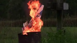 Burning Zlin Z526 (Going to the airport in the sky)