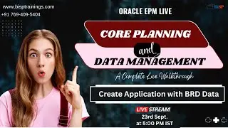 Creating Planning Application with BRD Data | Oracle Core Planning