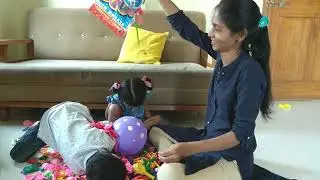 Aditi and Mama Plays With Balloons And Learns Colors With Colorful Balloons For Kids