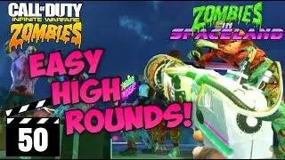 BEST TRAINING SPOT IN ZOMBIES IN SPACELAND! - Infinite Warfare Zombies Easy High Rounds & XP (IW)