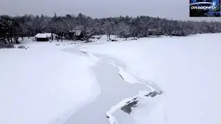 Fault Line in the Ice... Murphy Lake NS. #dragonflyaerial2020