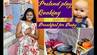 Pretend play Cooking Breakfast for Baby, cooking game for Kids, #natkhatisuhani,