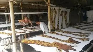 La fabrication de nos paréos batik