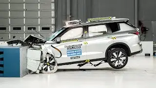 2025 Mitsubishi Outlander updated moderate overlap IIHS crash test
