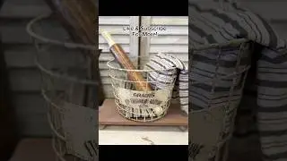 DIY French Style Basket Makeover using @Saltwash-paint-additive & JRV Stencil #trashtotreasure