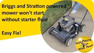 Mower won't start without starter fluid