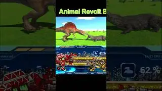 Animal Revolt Battle Simulator + Dino Robot Battlefield Team #1 #shorts  #dinosaurgames