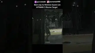 Best way to Retrieve Guest List 😎😎 HITMAN 3 Elusive Target #Shorts