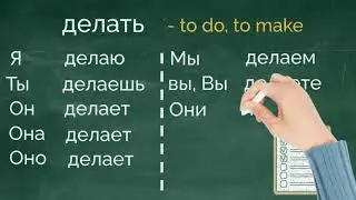 Делать. To do, to make. Learn Russian. Conjugate verbs like a pro.