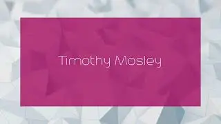 Timothy Mosley - appearance