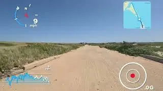 Great Point Nantucket, driving south part 2 with data overlay
