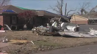 Neighbors and volunteers in Wynne, Arkansas continue to clean up