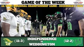 #23 Independence vs #1 Weddington | 4A West Regional Finals; Winner to States! - 12/1/23