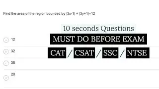 Area bounded by mod graph - 10 seconds Questions