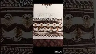 Advance border Mehndi design step by step || for beginners #border #mehndi #art #tutorial #shorts