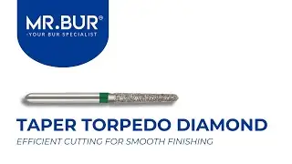 ISO 877LK Taper Torpedo Coarse Diamond Bur FG | MR.BUR