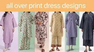 Latest Very And Stylish All Over Printed Dress Designs/All Over Suit Design/Simple Suit Design